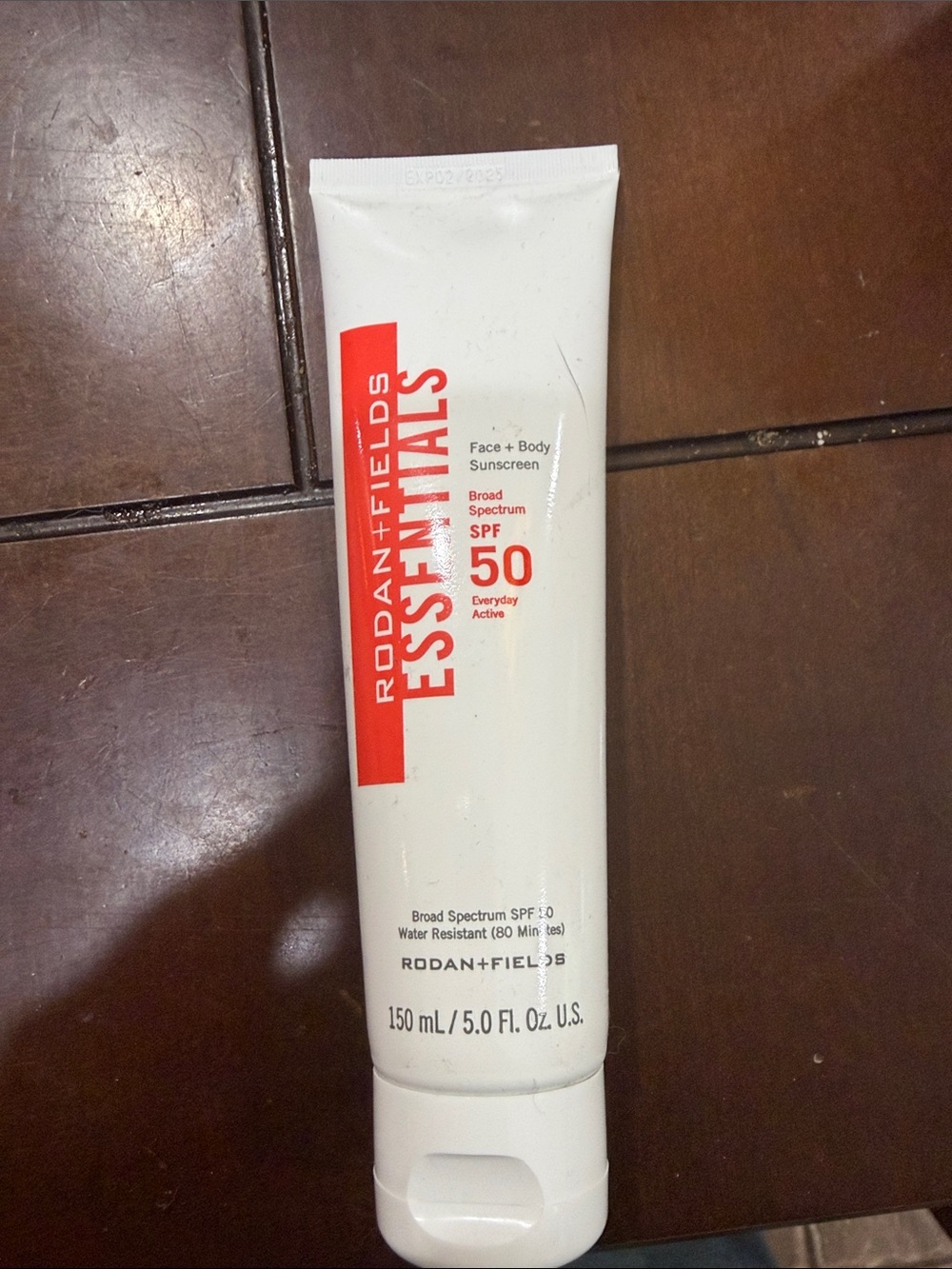 Rodan + Fields Essentials SPF 50 Sunscreen Tube - White with Red Accents